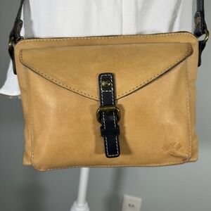 Patricia Nash Crossbody Bag Avellino Light Tan Italian Leather Envelope Bag 11x8